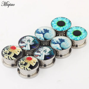 Miqiao 1 Set Ear Expander Stainless Steel Epoxy Jewelry