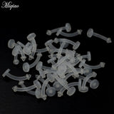 Miqiao 10pc Body Piercing Jewelry Acrylic Plastic Soft Rod Earrings