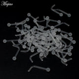 Miqiao 10pc Body Piercing Jewelry Acrylic Plastic Soft Rod Earrings