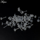 Miqiao 10pc Body Piercing Jewelry Acrylic Plastic Soft Rod Earrings