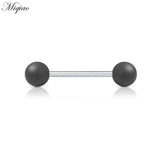 Miqiao 12pcs Multicolor Acrylic Ball Tongue Nail Set Piercing Jewelry