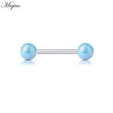 Miqiao 12pcs Multicolor Acrylic Ball Tongue Nail Set Piercing Jewelry