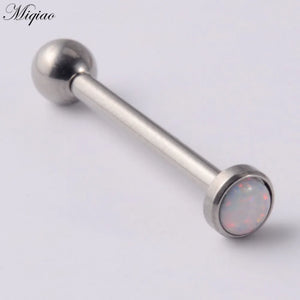 Personality Stainless Steel Straight Rod Threaded Ball Tongue Nail