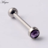 Personality Stainless Steel Straight Rod Threaded Ball Tongue Nail