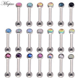 Personality Stainless Steel Straight Rod Threaded Ball Tongue Nail