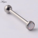 Personality Stainless Steel Straight Rod Threaded Ball Tongue Nail