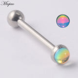 Personality Stainless Steel Straight Rod Threaded Ball Tongue Nail