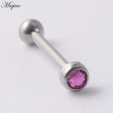 Personality Stainless Steel Straight Rod Threaded Ball Tongue Nail
