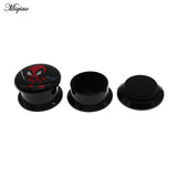 Miqiao 2pc Acrylic Flesh Tunnels Ear Plugs Gauges Earrings
