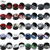 Miqiao 2pc Acrylic Flesh Tunnels Ear Plugs Gauges Earrings