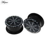 Miqiao 2pc Acrylic Flesh Tunnels Ear Plugs Gauges Earrings