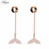 European American Asymmetric Zircon Cat Circle Pendant Ear Piercing Jewelry