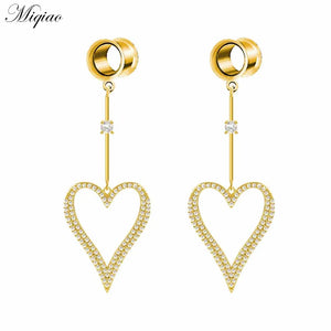 European American Asymmetric Zircon Cat Circle Pendant Ear Piercing Jewelry