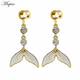 European American Asymmetric Zircon Cat Circle Pendant Ear Piercing Jewelry