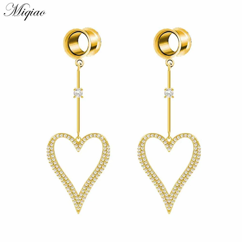 European American Asymmetric Zircon Cat Circle Pendant Ear Piercing Jewelry