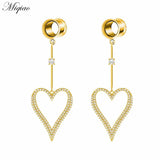 European American Asymmetric Zircon Cat Circle Pendant Ear Piercing Jewelry