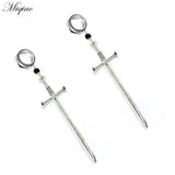 Miqiao 2pcs Stainless Steel Sword Dagger Ear Expander 6-30mm Body Piercing