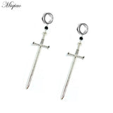 Miqiao 2pcs Stainless Steel Sword Dagger Ear Expander 6-30mm Body Piercing
