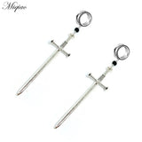 Miqiao 2pcs Stainless Steel Sword Dagger Ear Expander 6-30mm Body Piercing