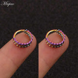 Miqiao 2pcs Twist Closed Ring Ear Bone Ring Piercing Jewelry