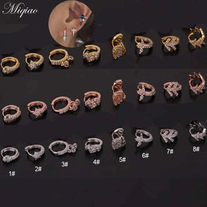 Personality Zircon Round Earrings Body Piercing Jewelry