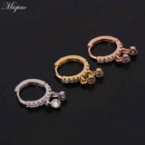 Personality Zircon Round Earrings Body Piercing Jewelry