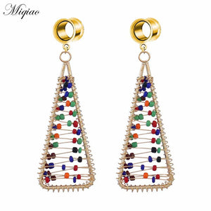2pcs Stainless Steel Geometric Horn Ear Piercing