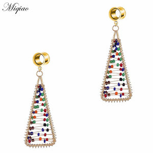 2pcs Stainless Steel Geometric Horn Ear Piercing