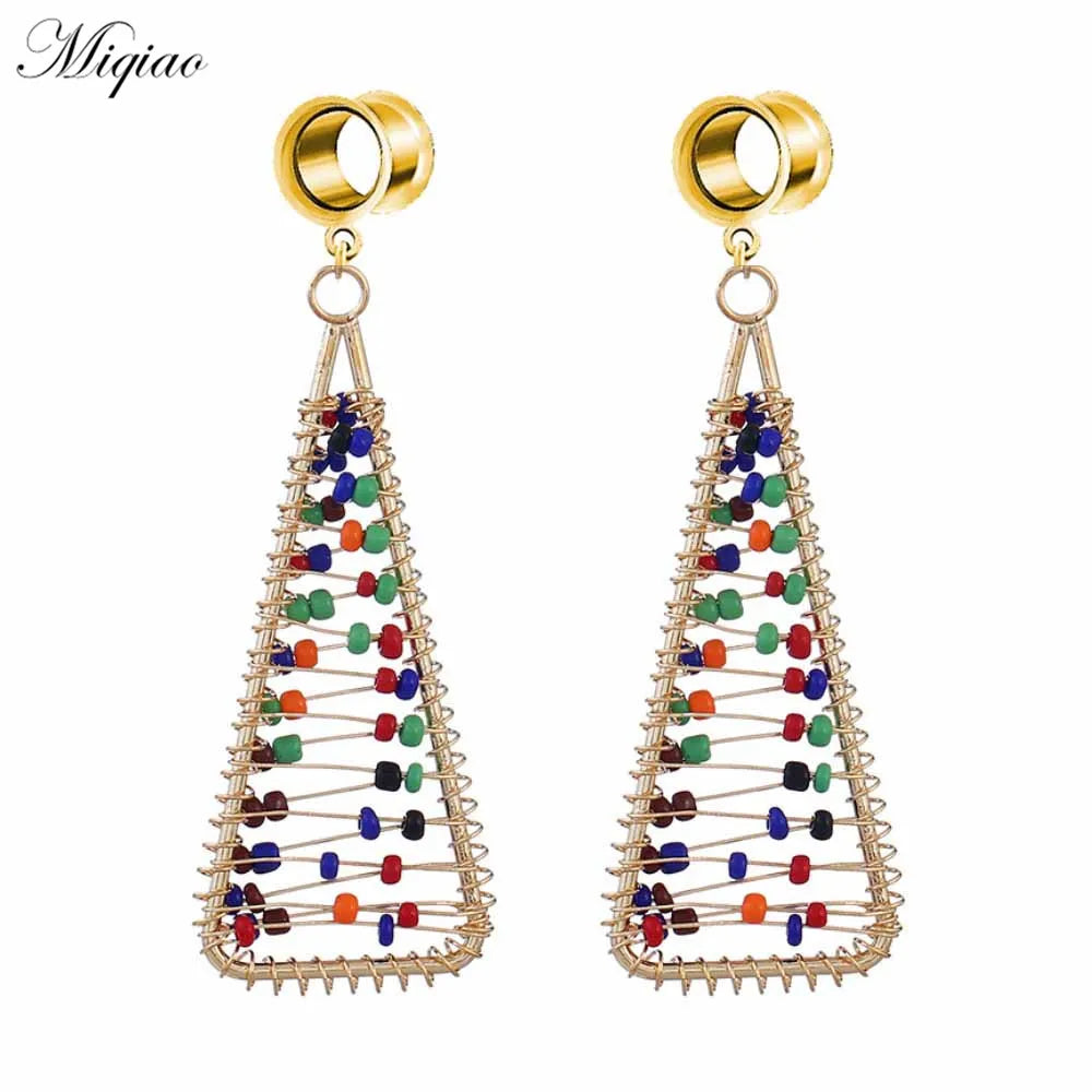 2pcs Stainless Steel Geometric Horn Ear Piercing