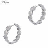 Miqiao Zircon Flower Earrings Body Piercing Jewelry