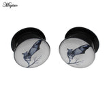 Miqiao 2pcs Acrylic Bat Ear Expander Earring 6mm-30mm