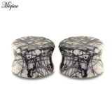 2pcs Natural Stone Horn Ear Expander 6mm-16mm