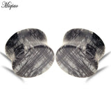 2pcs Natural Stone Horn Ear Expander 6mm-16mm