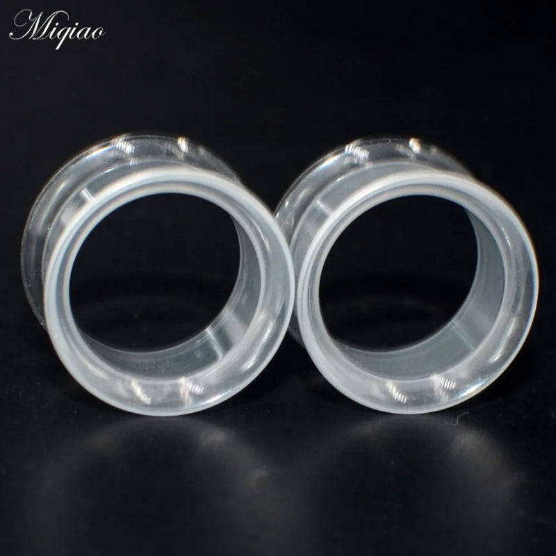 Miqiao 2pcs Acrylic Horn Ear Expander Body Piercing Jewelry