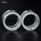 Miqiao 2pcs Acrylic Horn Ear Expander Body Piercing Jewelry
