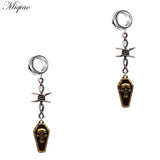 Miqiao 2pcs Barbed Wire Skull Ear Expander Pulley Human Body Piercing Jewelry