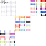 36pcs Soft Rod Luminous Ball Body Piercing Jewelry Set