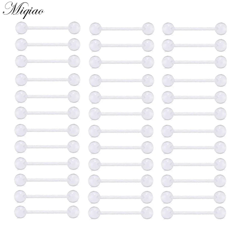 36pcs Soft Rod Luminous Ball Body Piercing Jewelry Set