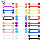 36pcs Soft Rod Luminous Ball Body Piercing Jewelry Set