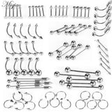 Miqiao 85pcs Stainless Steel Nose Nail Set