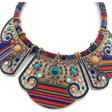 Miqiao Ethnic Ceramic Rice Beads Resin Necklace for Women