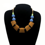 Miqiao Hot Ethnic Style Boho Acrylic Round Beads Short Torques