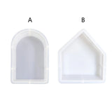 House Shaped Crystal Ornament Silicone Molds for Mirror Epoxy Resin
