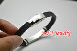 316L Stainless Steel Men Bracelet with High Soft Rubber