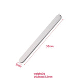 Stainless Steel Round Corner Blank Strip Charms for Cuff Rings 10PCS