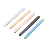 Stainless Steel Round Corner Blank Strip Charms for Cuff Rings 10PCS