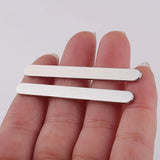 Stainless Steel Round Corner Blank Strip Charms for Cuff Rings 10PCS