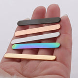 Stainless Steel Round Corner Blank Strip Charms for Cuff Rings 10PCS