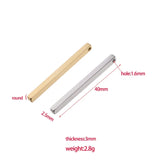 Stainless Steel Round Corner Bar Charm for DIY Necklace Keychain 10pcs