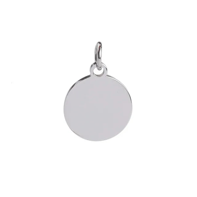 Stainless Steel Round Disc Charms for Jewelry Making 20pcs
